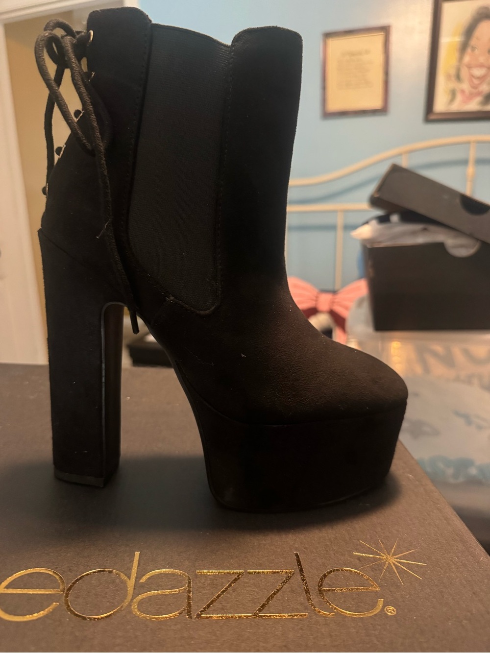 Booties, Diana, Black Caviar-